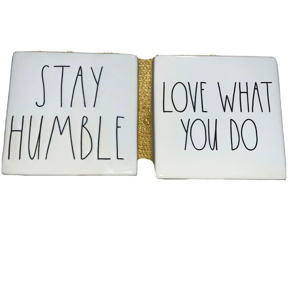 Rae Dunn Decorative Blocks-Stay Humble/Be Kind and Love What you Do